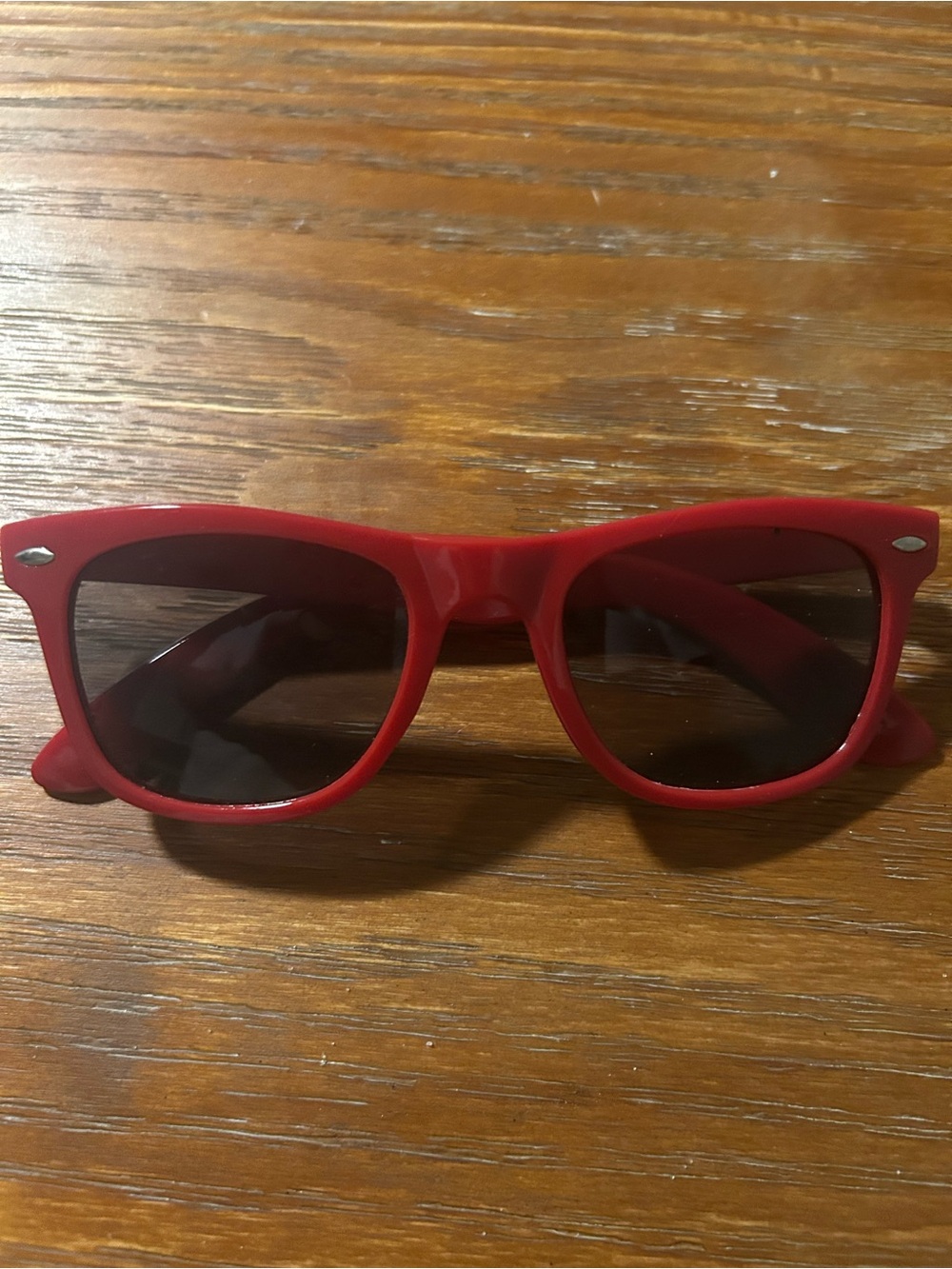 Red Wayfarer-Style Sunglasses